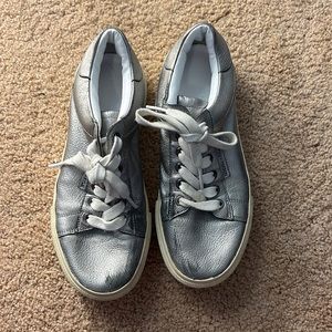 Kendall and Kylie silver platformed sneakers size 9 in women’s and 7.5 in men’s